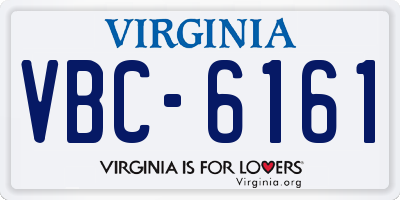 VA license plate VBC6161