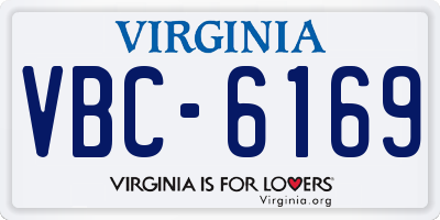 VA license plate VBC6169