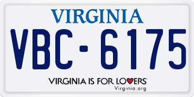 VA license plate VBC6175