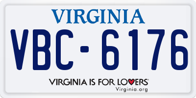 VA license plate VBC6176
