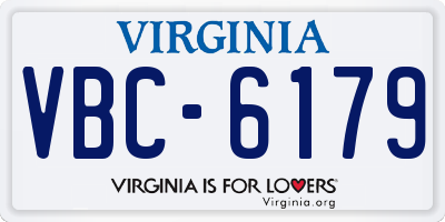 VA license plate VBC6179