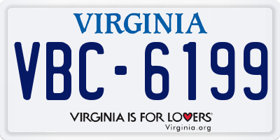 VA license plate VBC6199