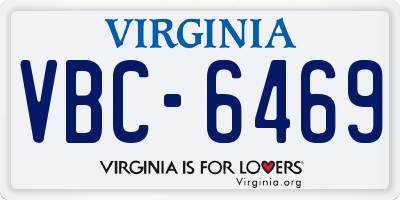 VA license plate VBC6469