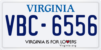 VA license plate VBC6556
