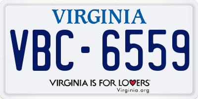 VA license plate VBC6559