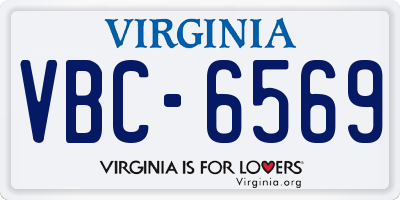 VA license plate VBC6569