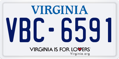 VA license plate VBC6591