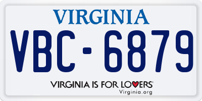 VA license plate VBC6879