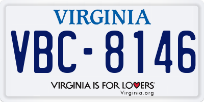 VA license plate VBC8146