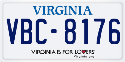 VA license plate VBC8176