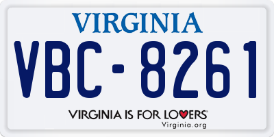 VA license plate VBC8261