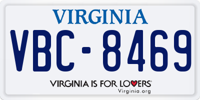 VA license plate VBC8469