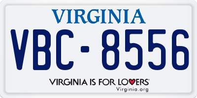 VA license plate VBC8556