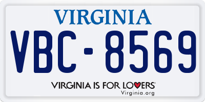 VA license plate VBC8569