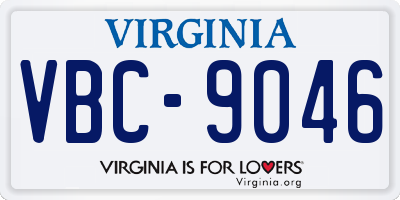 VA license plate VBC9046
