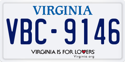 VA license plate VBC9146
