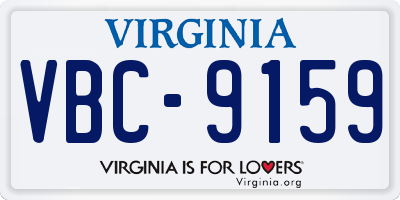 VA license plate VBC9159