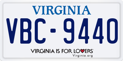 VA license plate VBC9440