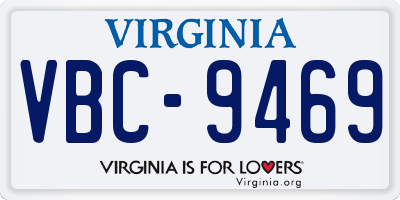 VA license plate VBC9469