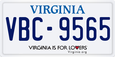 VA license plate VBC9565