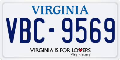 VA license plate VBC9569