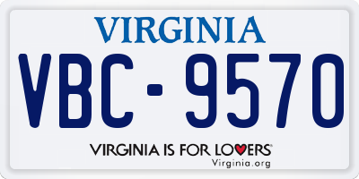 VA license plate VBC9570