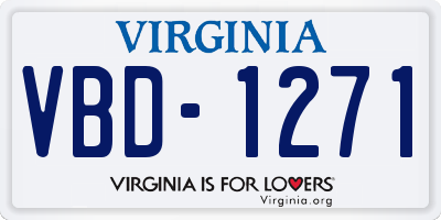 VA license plate VBD1271