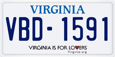 VA license plate VBD1591