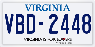 VA license plate VBD2448