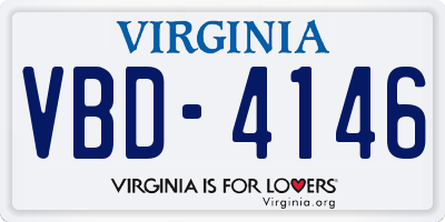 VA license plate VBD4146