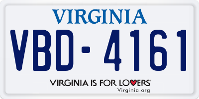 VA license plate VBD4161