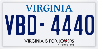 VA license plate VBD4440