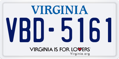 VA license plate VBD5161