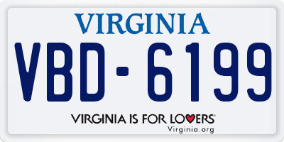 VA license plate VBD6199