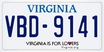 VA license plate VBD9141