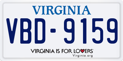 VA license plate VBD9159