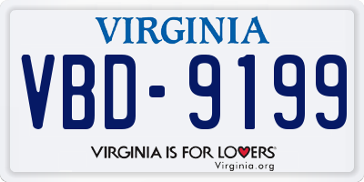 VA license plate VBD9199
