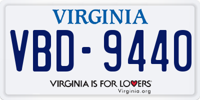 VA license plate VBD9440