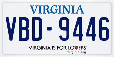 VA license plate VBD9446