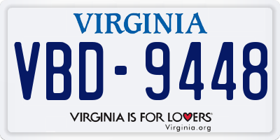 VA license plate VBD9448