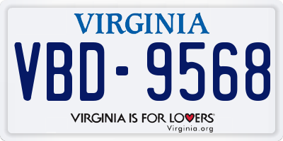 VA license plate VBD9568