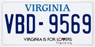 VA license plate VBD9569