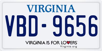 VA license plate VBD9656