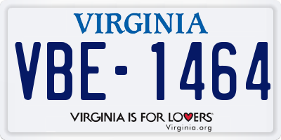 VA license plate VBE1464