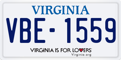VA license plate VBE1559