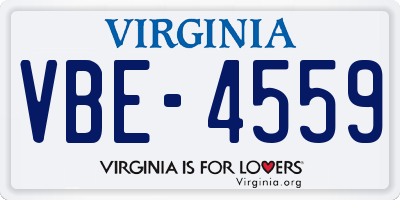 VA license plate VBE4559