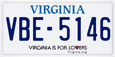 VA license plate VBE5146