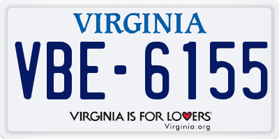 VA license plate VBE6155