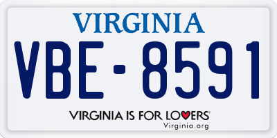 VA license plate VBE8591