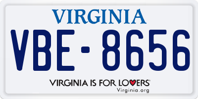 VA license plate VBE8656